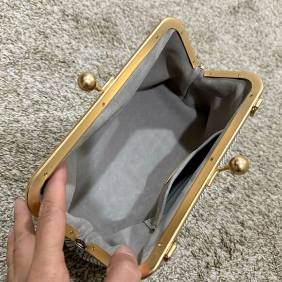 Handmade Genuine Leather Kisslock Clutch/Wristlet/Shoulder Bag & 2 Chain Styles - Picture 15 of 16